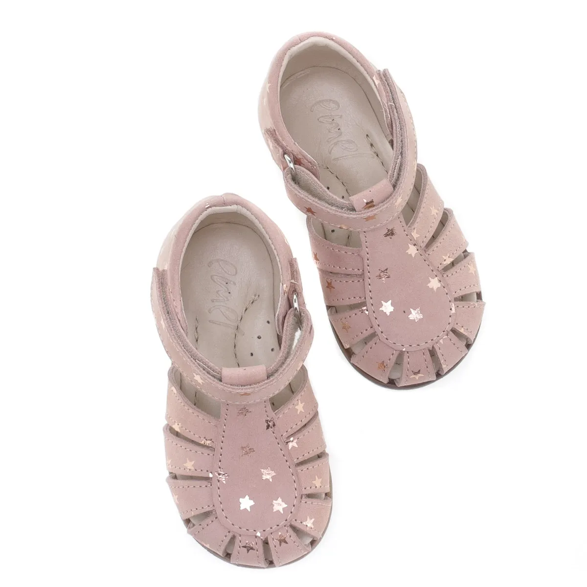 (1151B) Emel pink stars closed sandals