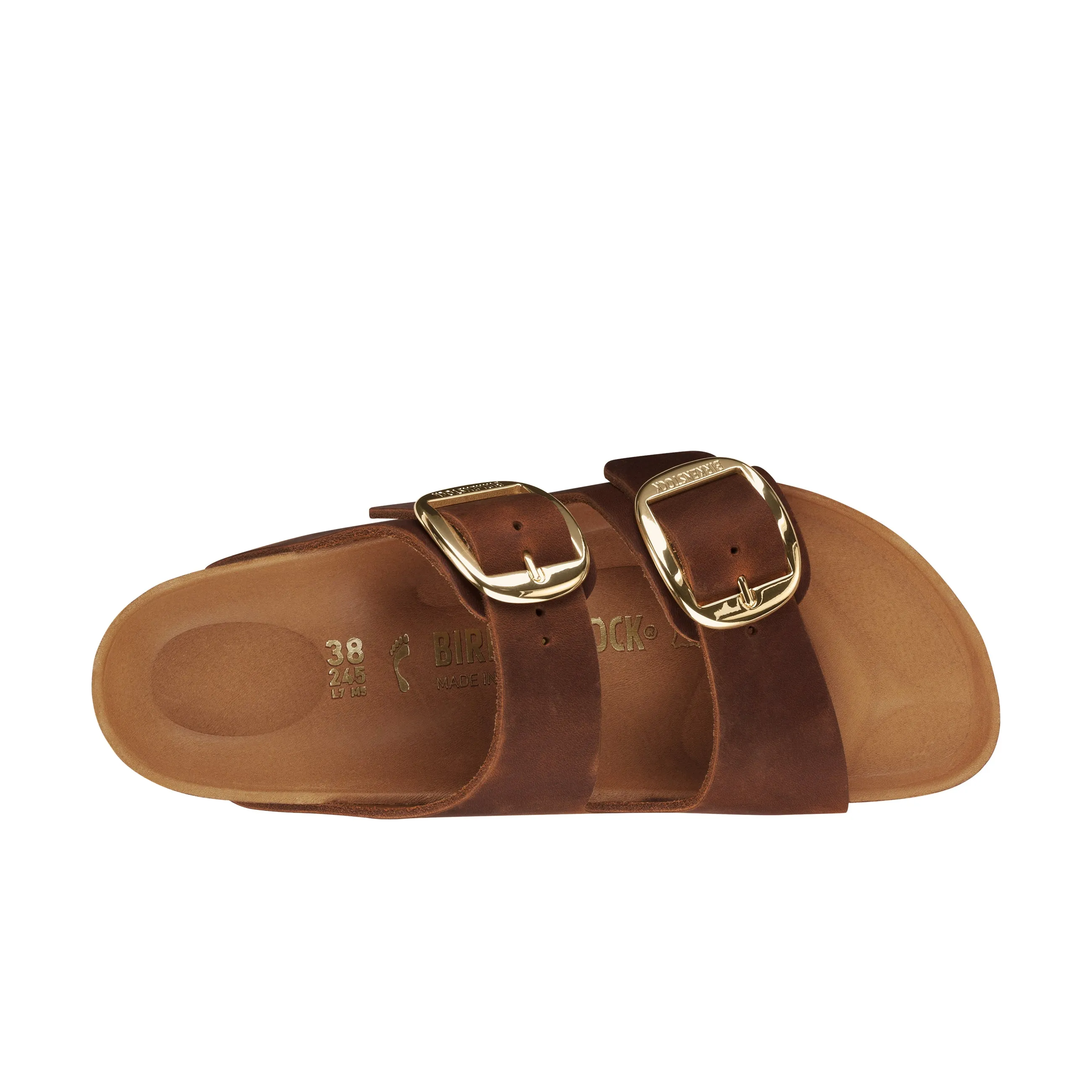 Arizona Big Buckle Cognac Oiled Leather