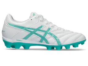 ASICS JUNIOR LETHAL FLASH WHITE/GREEN FOOTBALL BOOTS