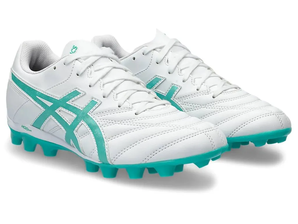 ASICS JUNIOR LETHAL FLASH WHITE/GREEN FOOTBALL BOOTS