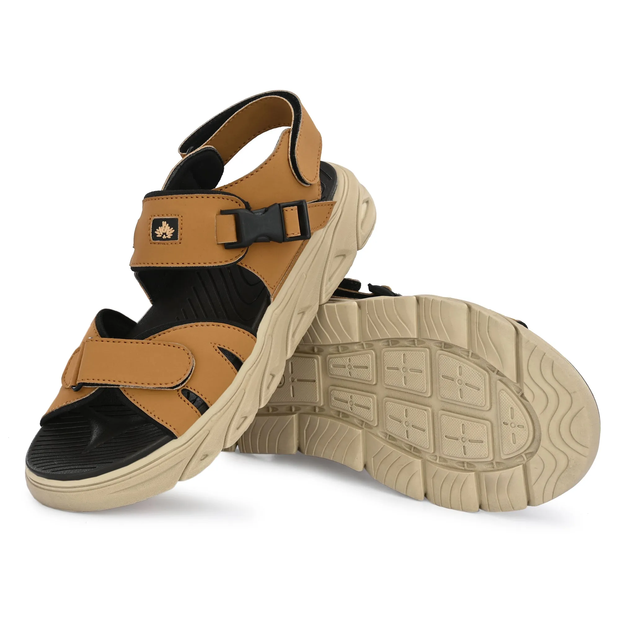 Attitudist Unisex Handcrafted Tan Casual Sandal