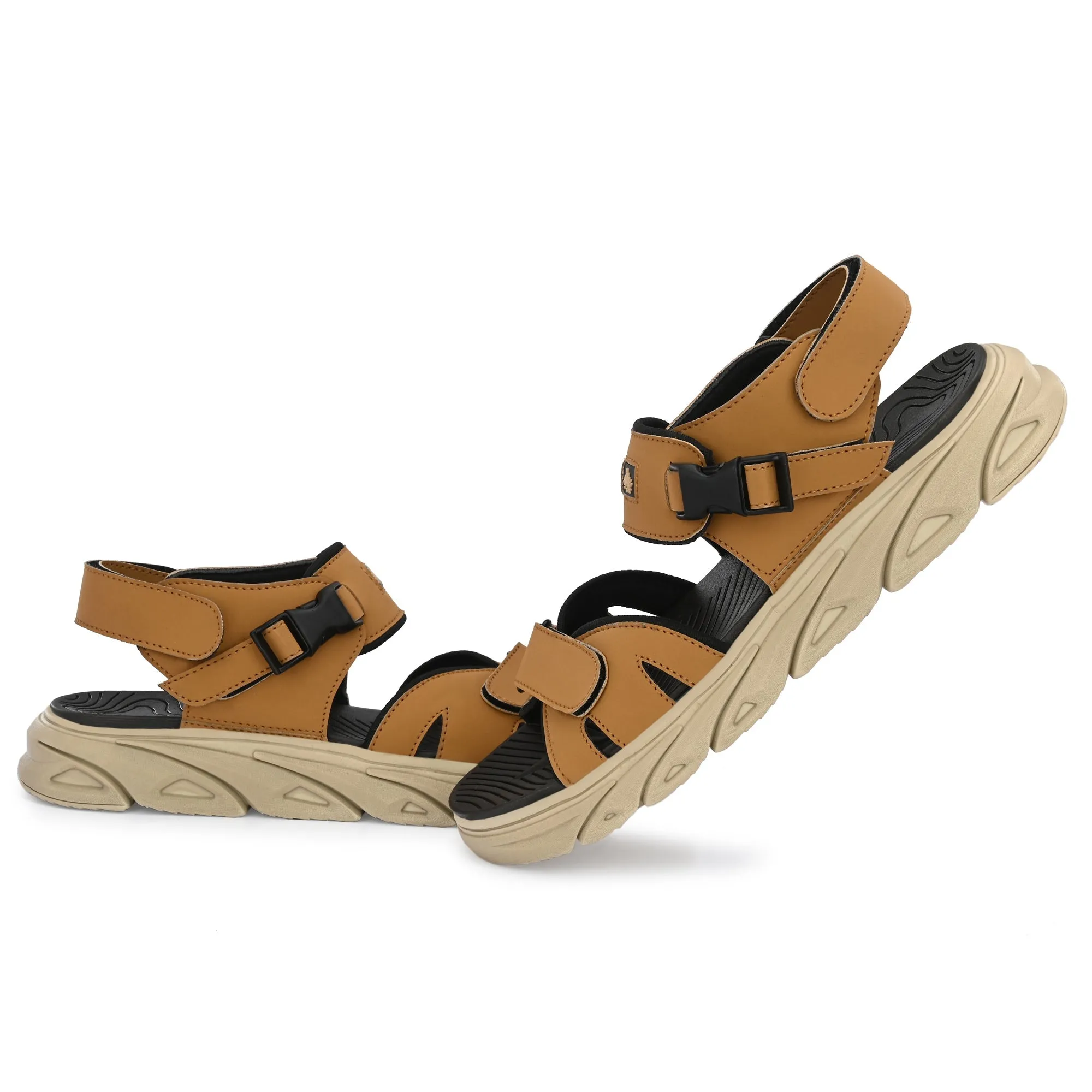 Attitudist Unisex Handcrafted Tan Casual Sandal