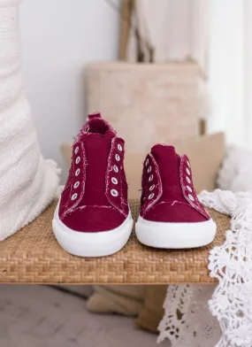 Babalu Maroon Herringbone Sneaker