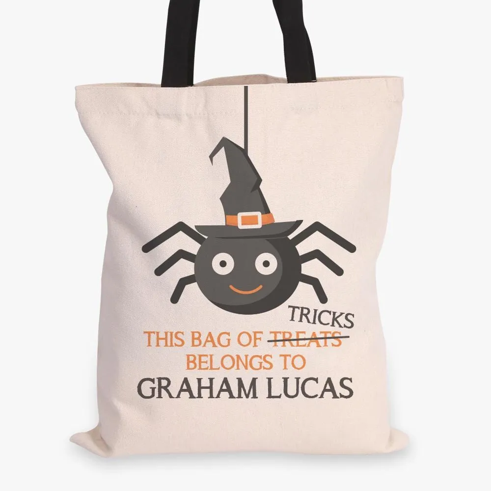 Bag Of Treats Custom Halloween Tote Bag | Personalized Trick or Treat Bag