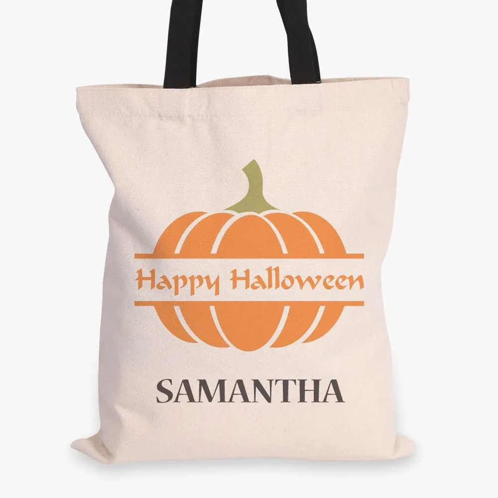 Bag Of Treats Custom Halloween Tote Bag | Personalized Trick or Treat Bag