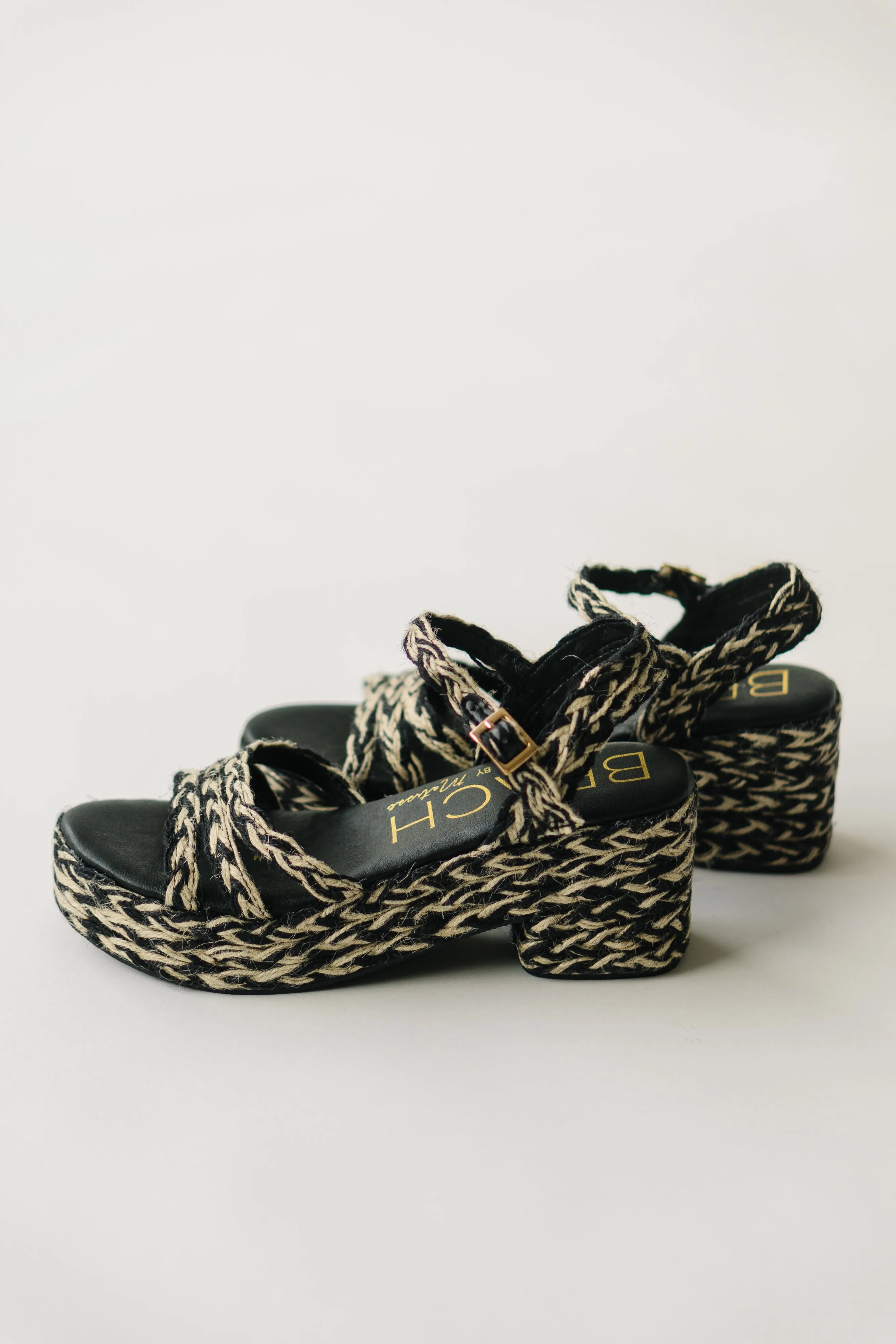 Beach by Matisse: Mykonos Platform Sandal in Black Multi