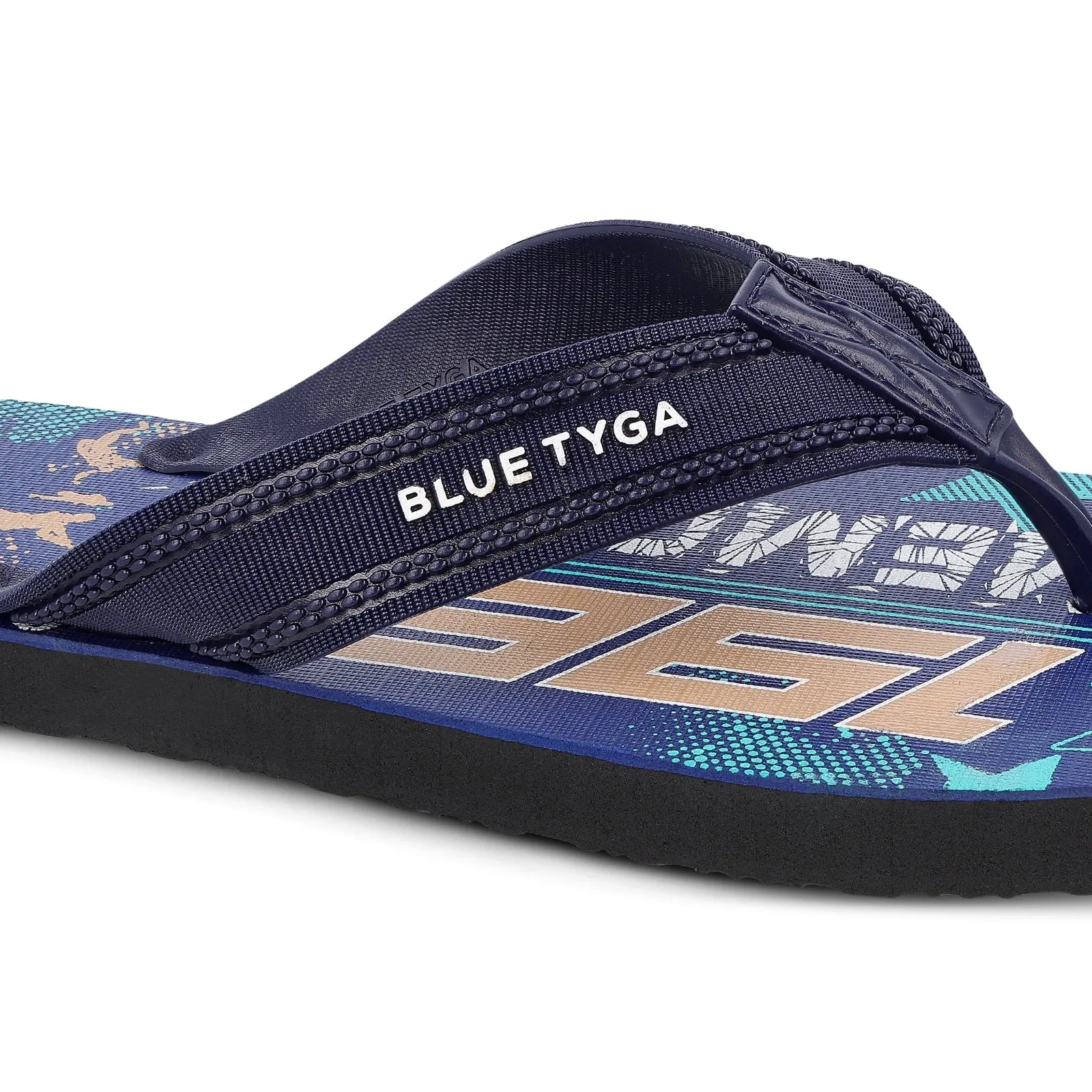 Blue Tyga Gents Flip Flop Thong  - HG167 Navy Blue Black