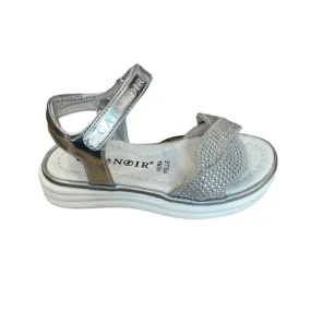 CafèNoir girl's sandal with braided band C-2110S silver