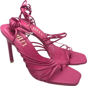 Faith Pink Echo Strappy Ankle Wrap Heeled Sandal UK 5 EU 38 👠