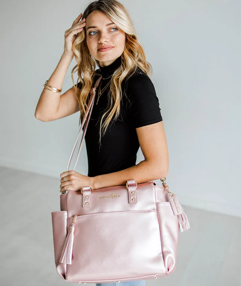 Gemini Mini Convertible Backpack - Pink Metallic