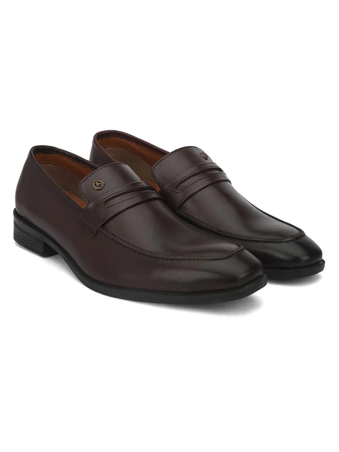 Genuine Leather Brown Office/ Dress Formal Slip On Shoes