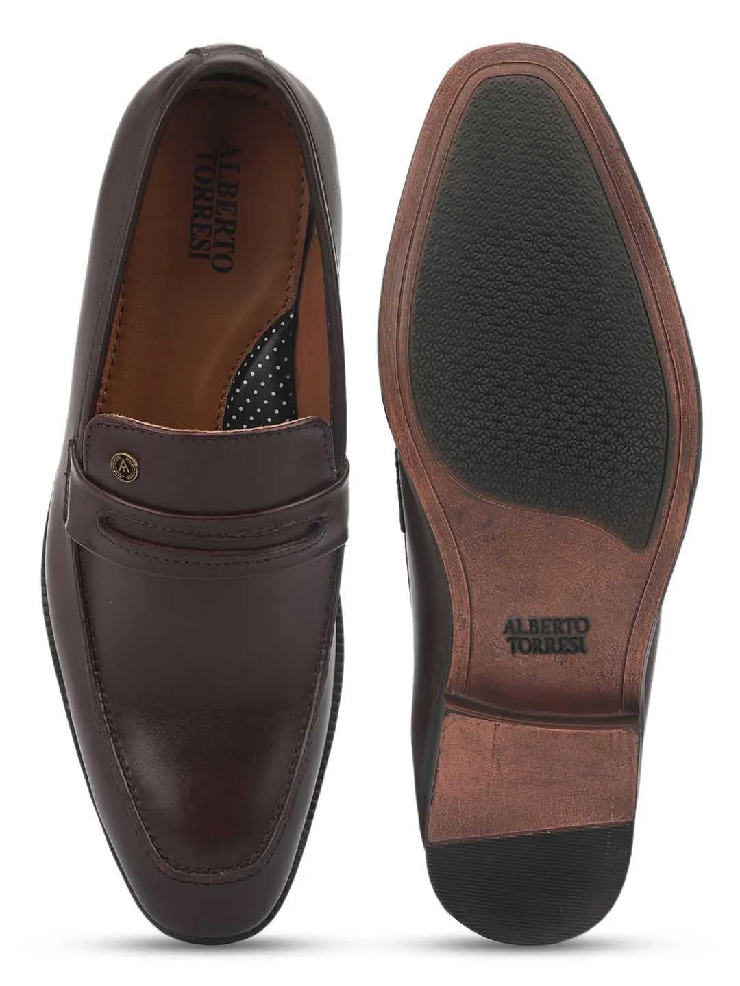 Genuine Leather Brown Office/ Dress Formal Slip On Shoes