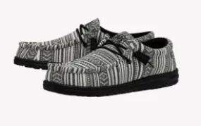 Hey Dude Men's Wally Serape Black Gravel Shoes