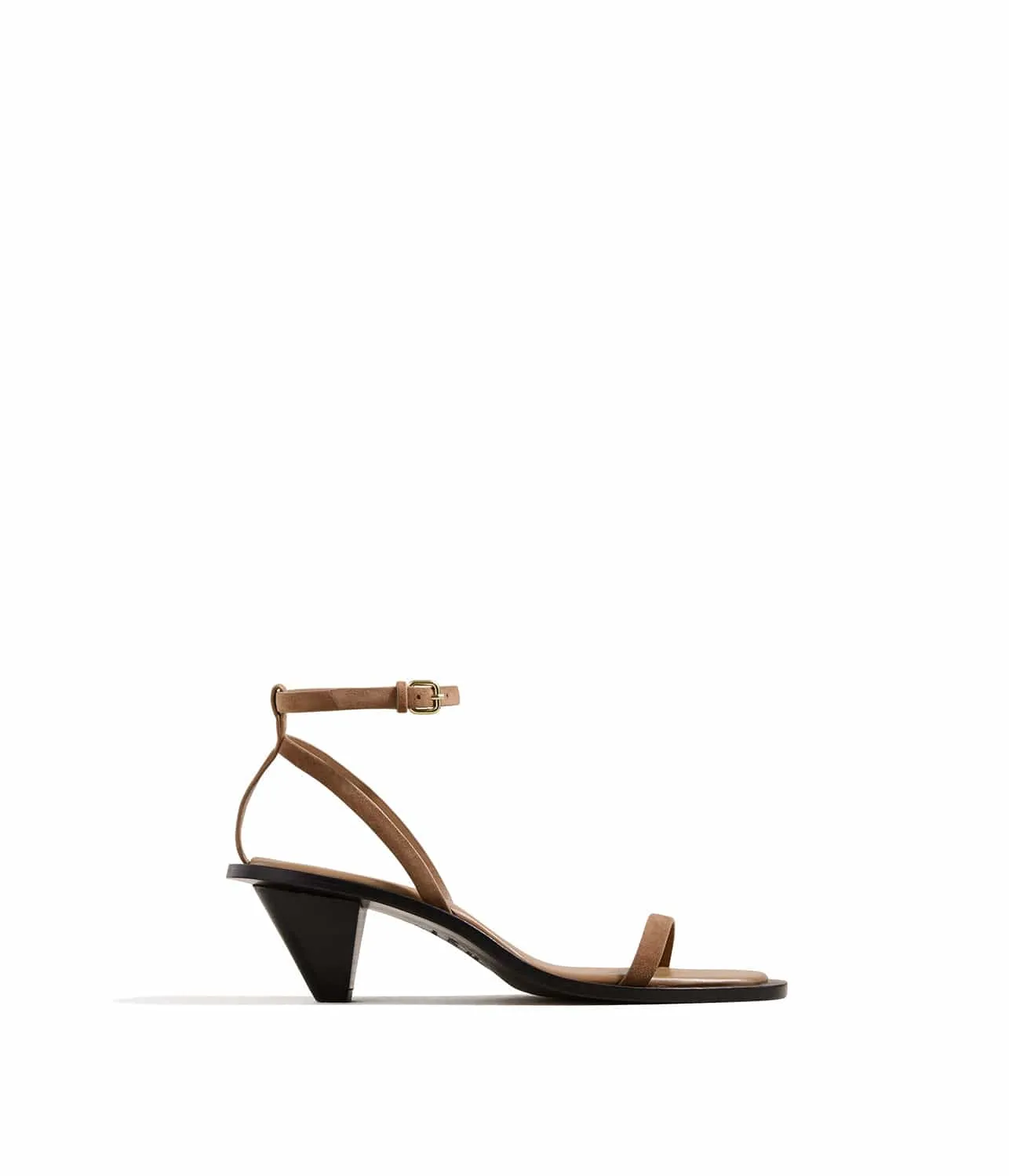 IRVING HEELED SANDAL- NUTMEG SUEDE