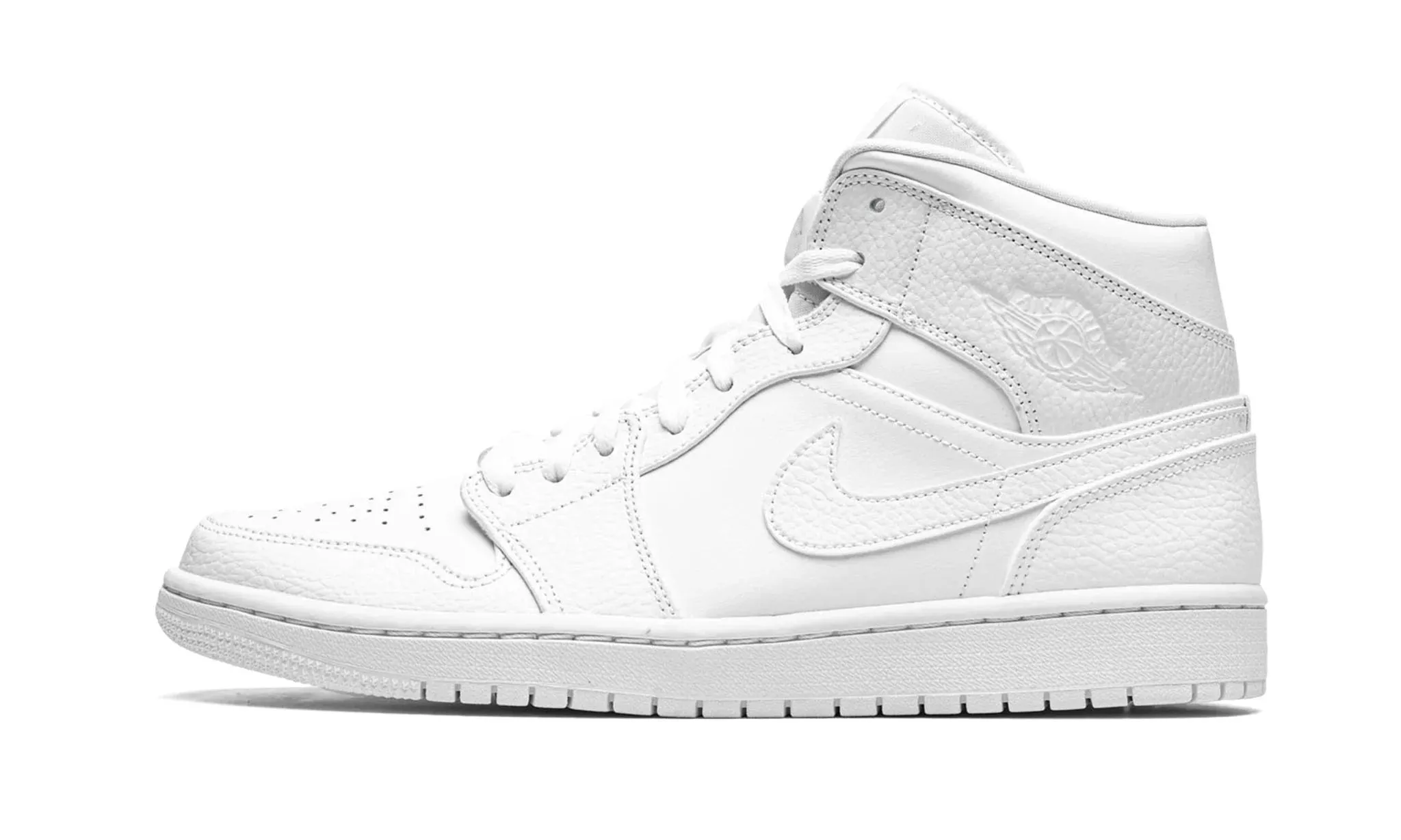 JORDAN 1 MID TRIPLE WHITE