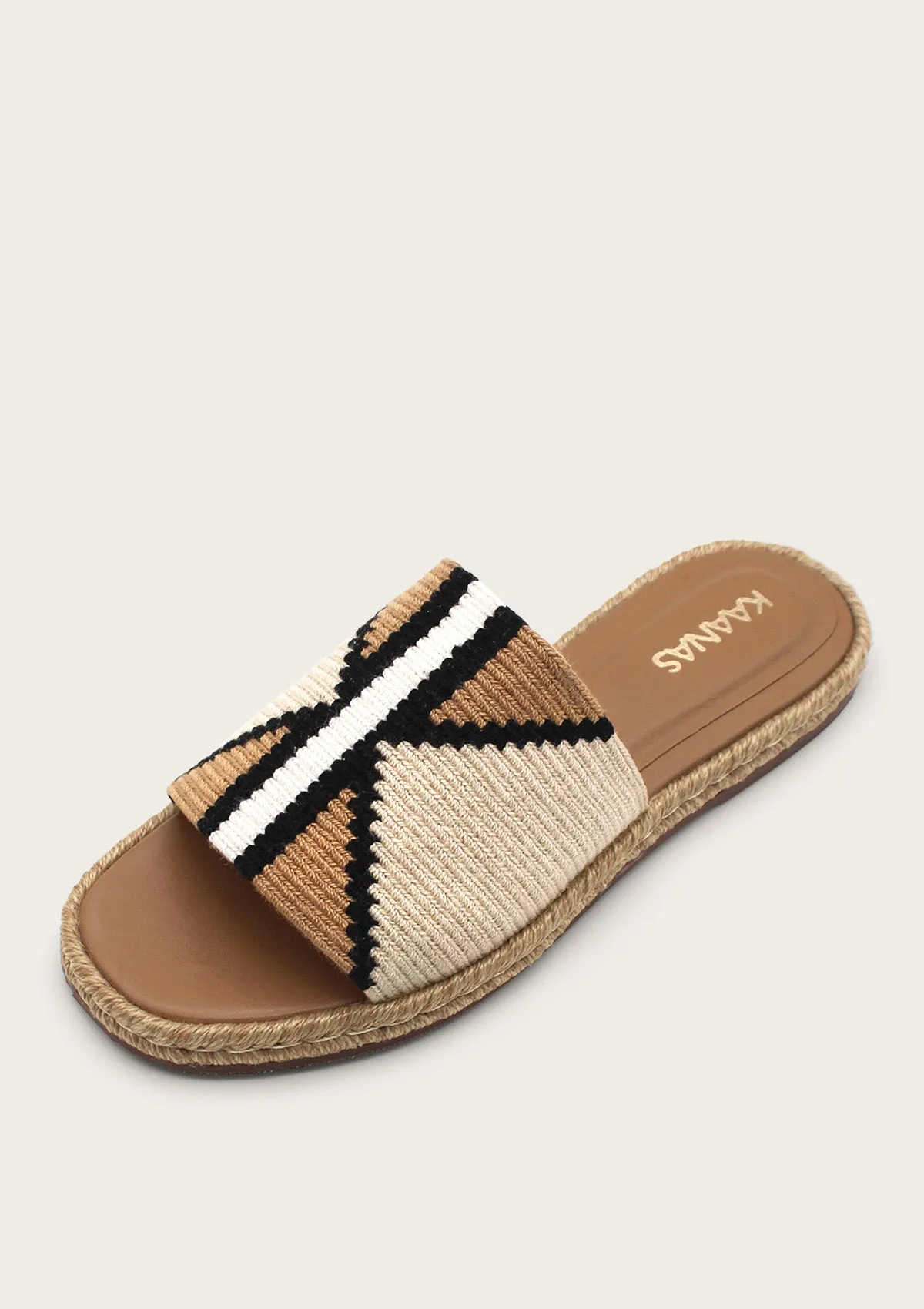 Kaanas - Kaena Handwoven Espadrille Sandal - COFFEE