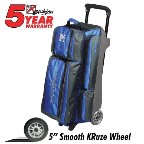 KR Strikeforce Konvoy Royal/Smoke Triple Roller Bowling Bag