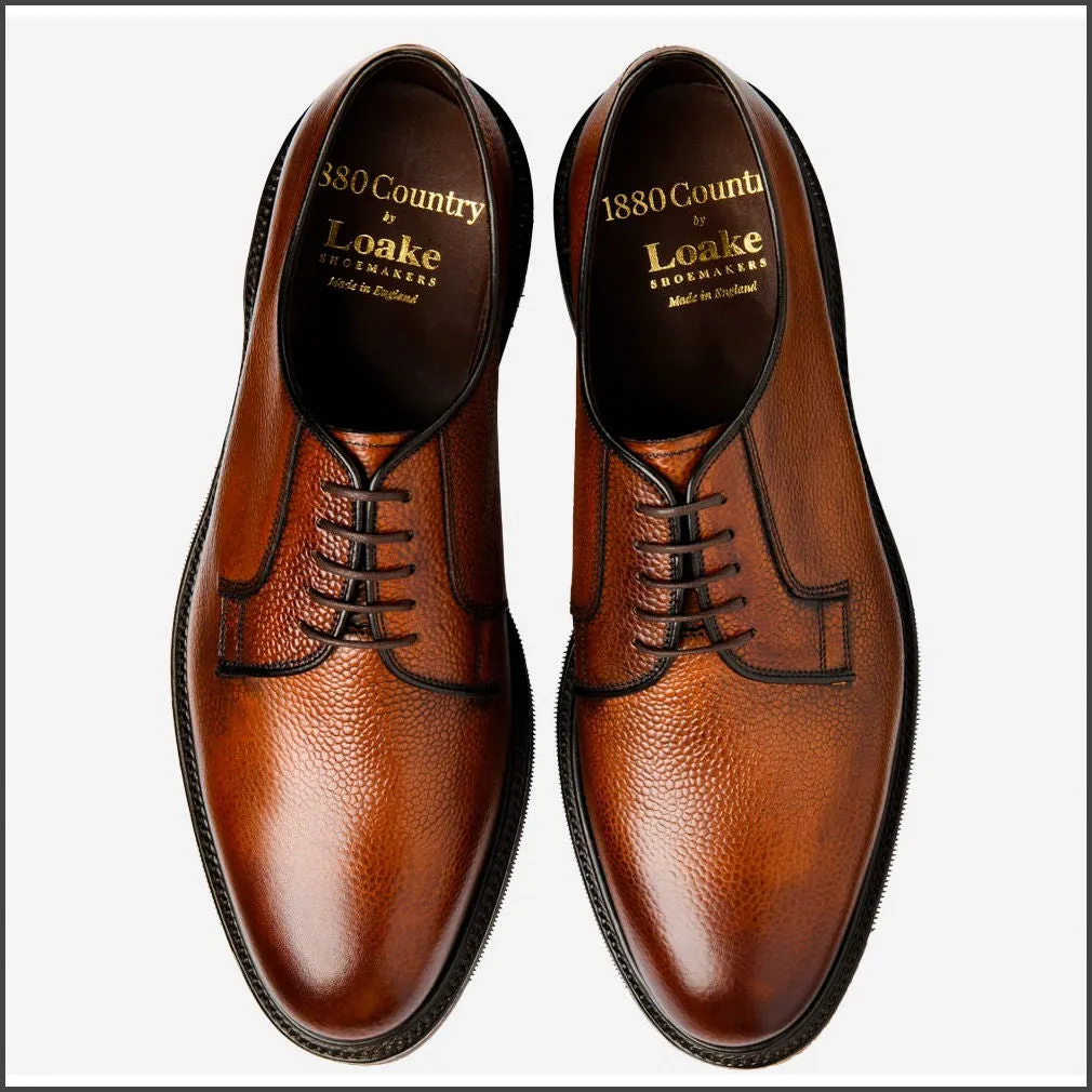 Loake Leyburn Mahogany Grain Premium Shoe*