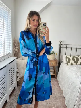 Love And Joy London Long Sleeve Midi Shirt Dress