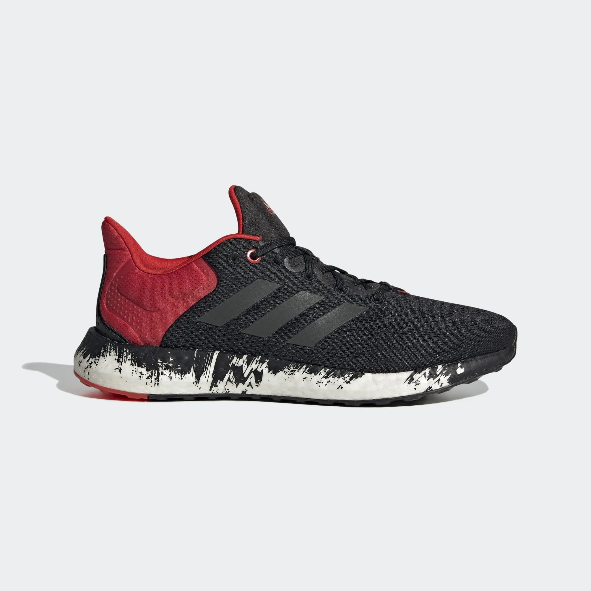 Men's Adidas Pureboost 21, Black/Grey/Vivid Red, 12.5 D Medium