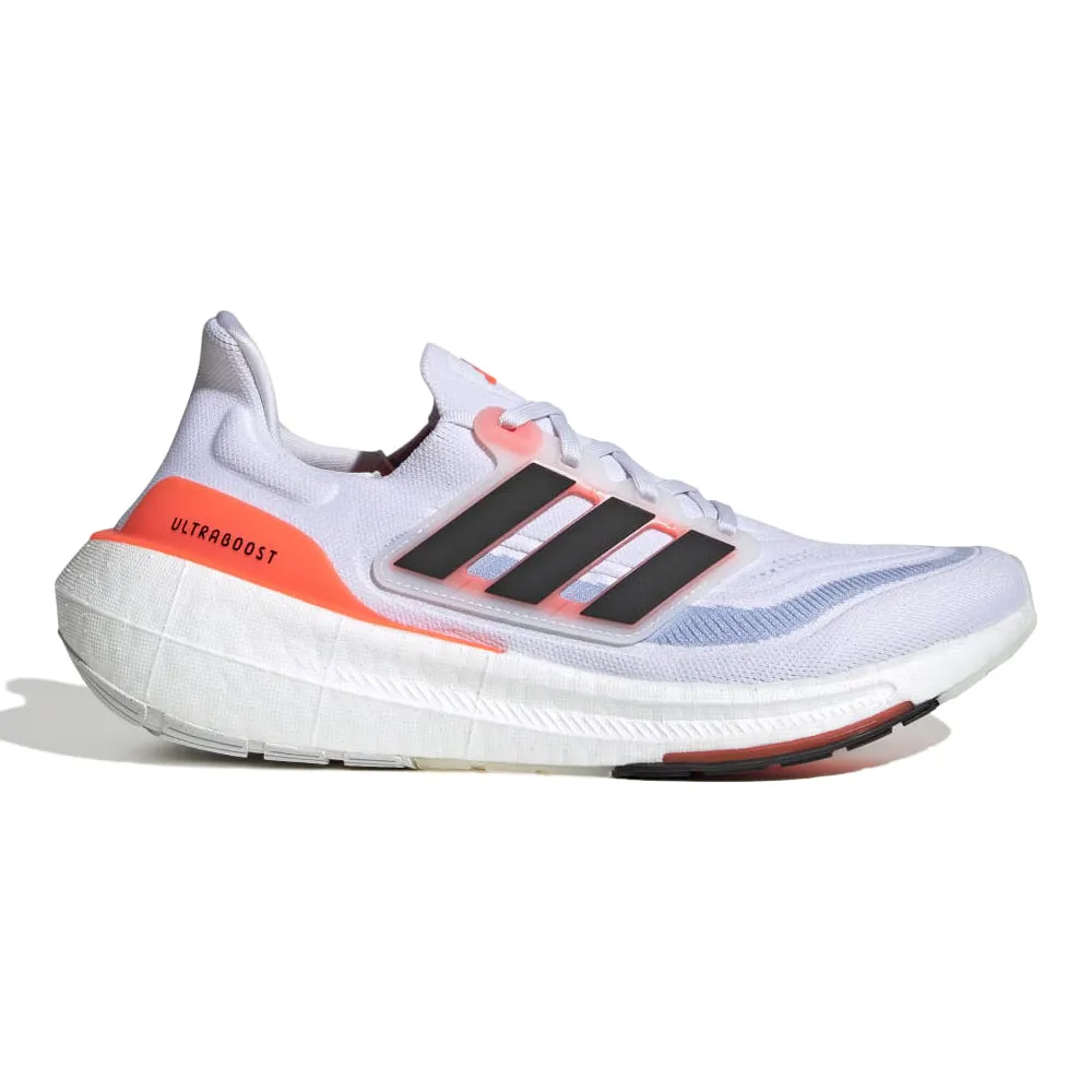 Men's Adidas Ultraboost Light, Cloud White/Core Black/Solar Red, 8.5 D Medium