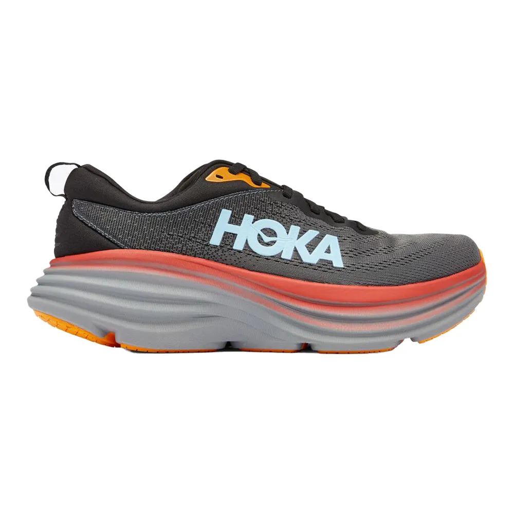 Men's Hoka One One Bondi 8, Anthracite/Castlerock, 12.5 D Medium