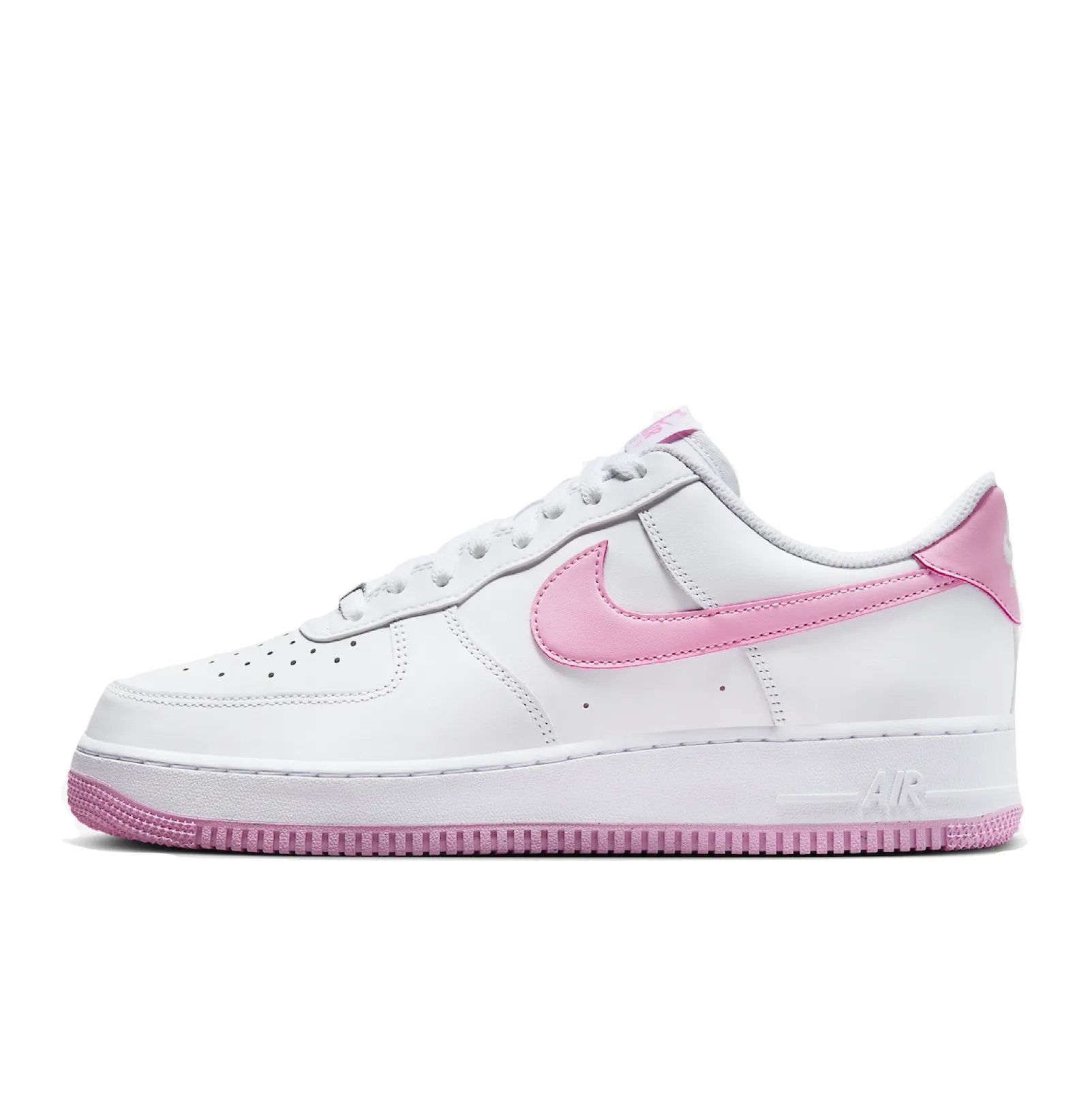 NIKE AIR FORCE 1 '07 - WHITE/PINK RISE-WHITE