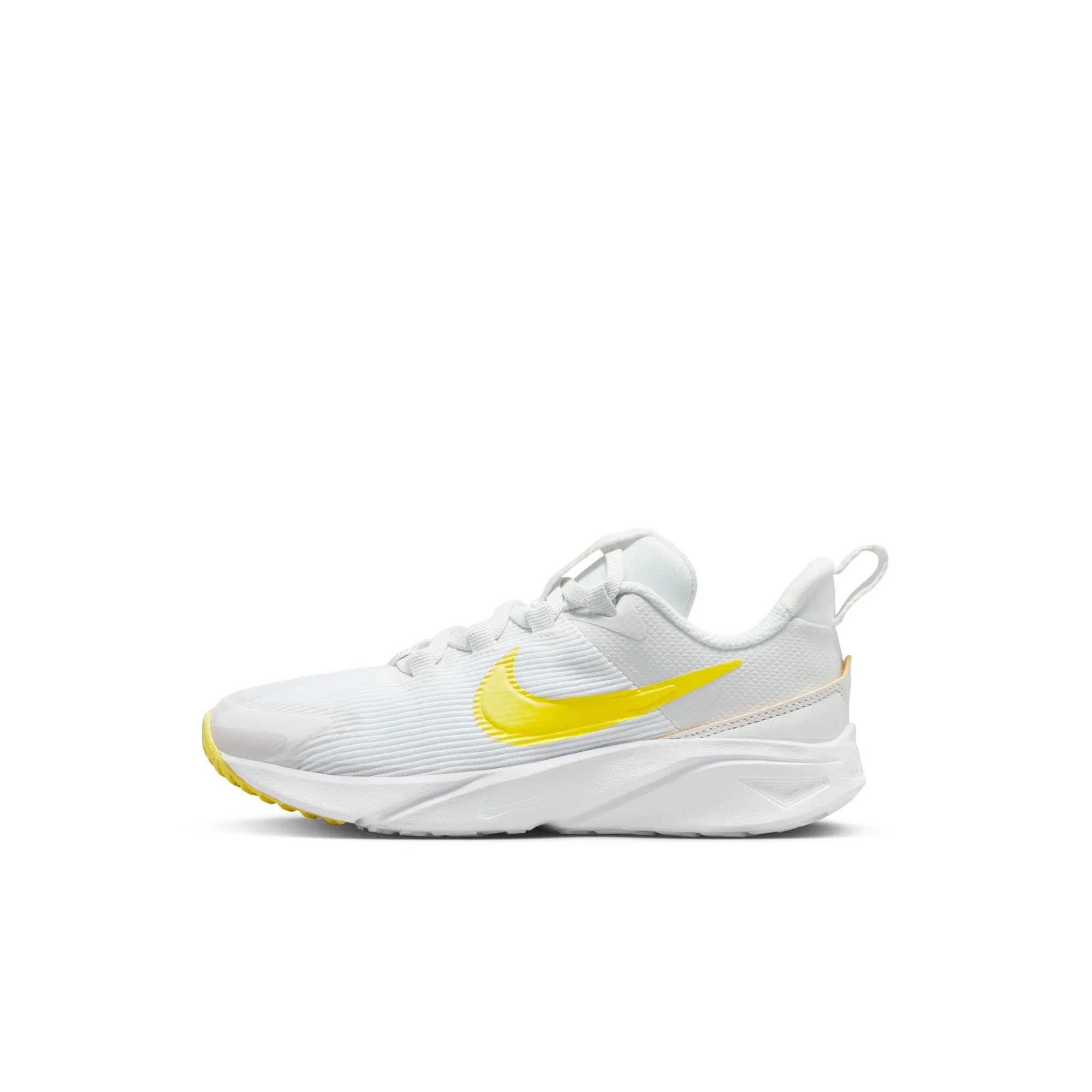 Nike Summit White/Opti Yellow Star Runner 4 Children's Sneaker