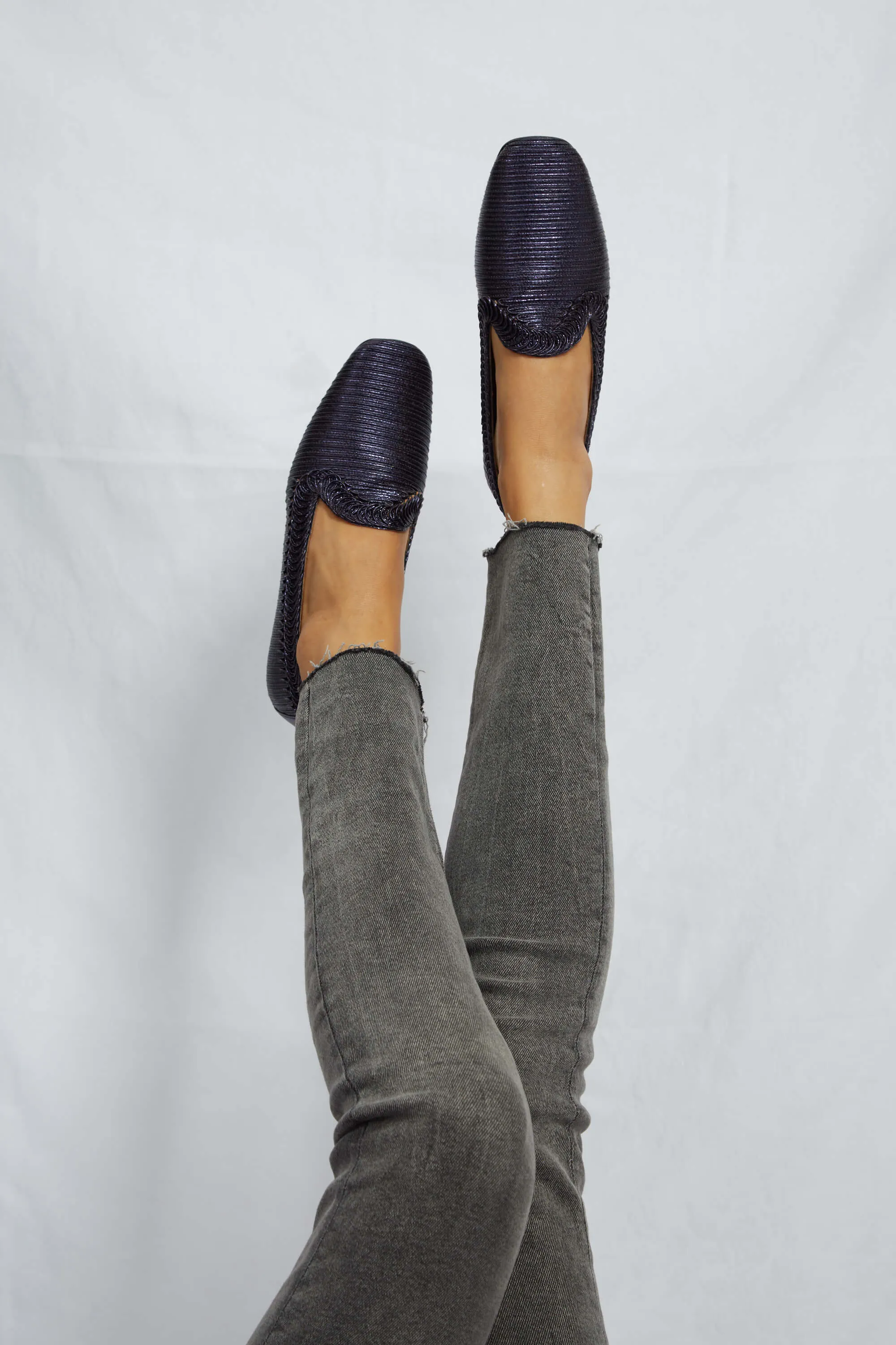 NY Metallic Vegan Loafers | Ocean Blue