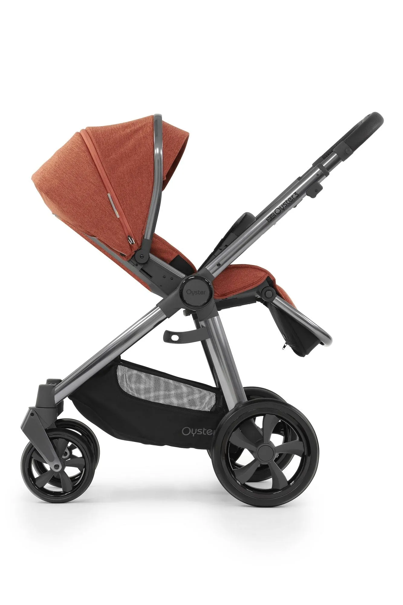 Oyster 3 Stroller Complete Bundle - Gun Metal / Ember