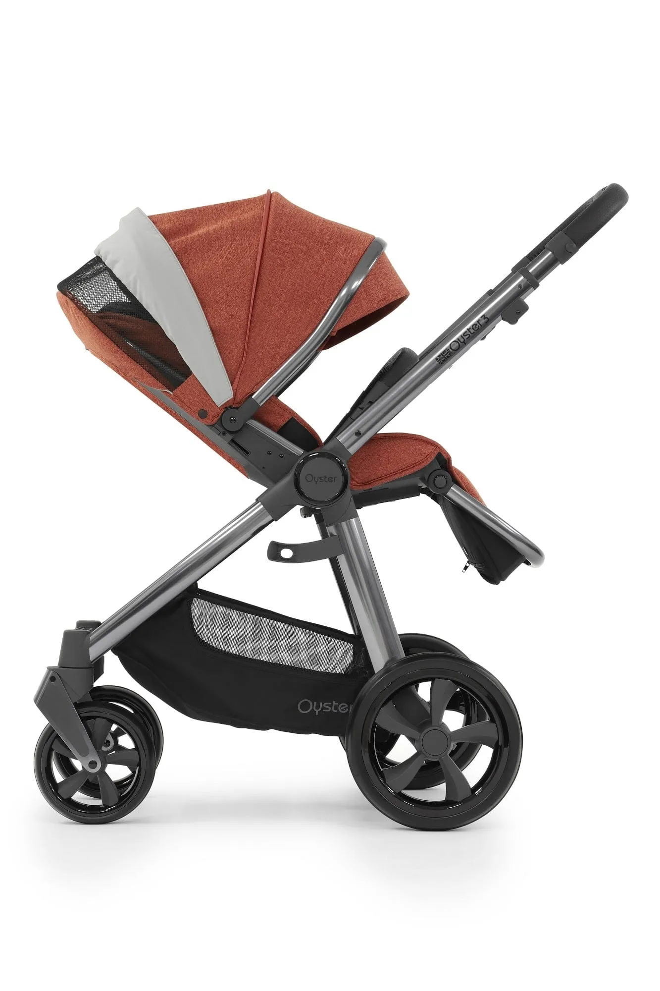 Oyster 3 Stroller Complete Bundle - Gun Metal / Ember