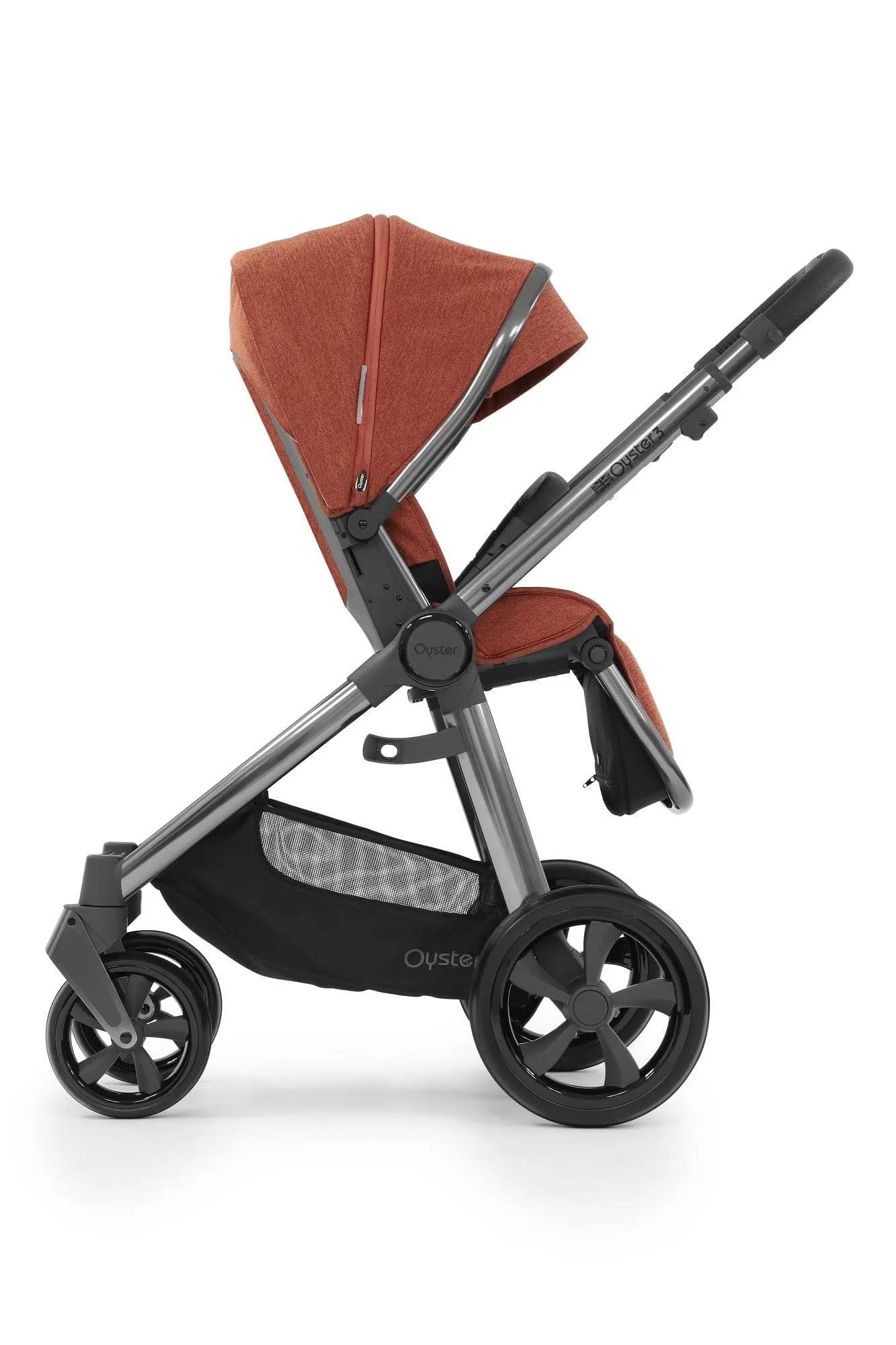 Oyster 3 Stroller Complete Bundle - Gun Metal / Ember