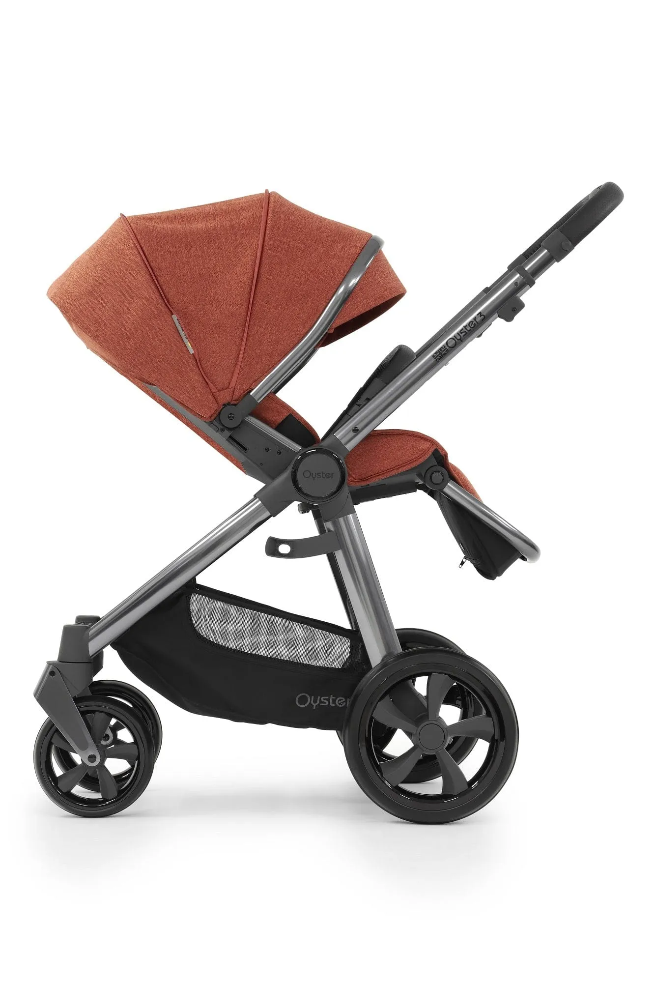 Oyster 3 Stroller Complete Bundle - Gun Metal / Ember