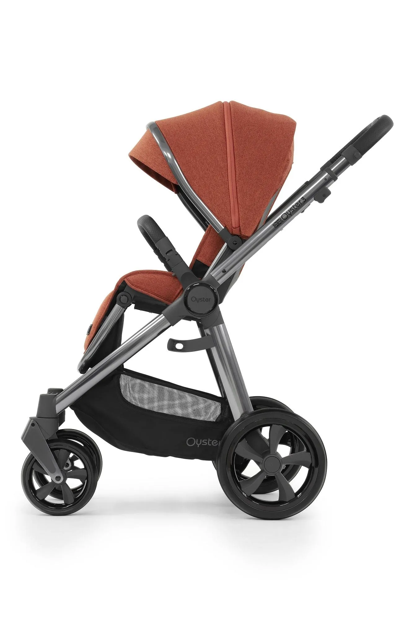 Oyster 3 Stroller Complete Bundle - Gun Metal / Ember