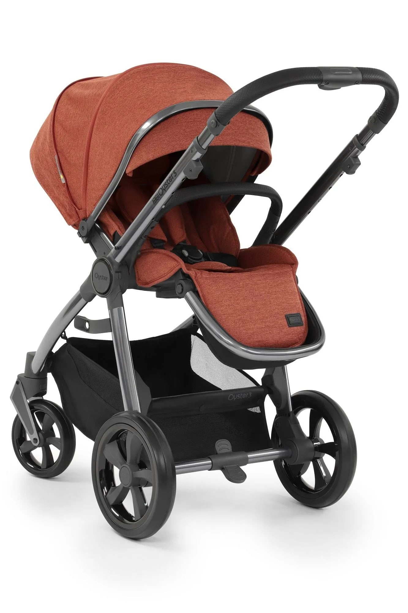 Oyster 3 Stroller Complete Bundle - Gun Metal / Ember