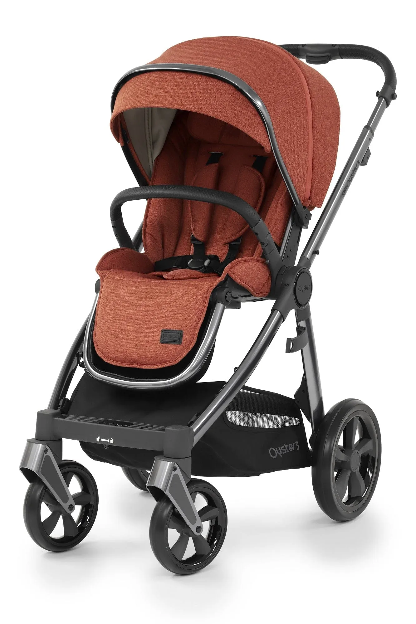 Oyster 3 Stroller Complete Bundle - Gun Metal / Ember