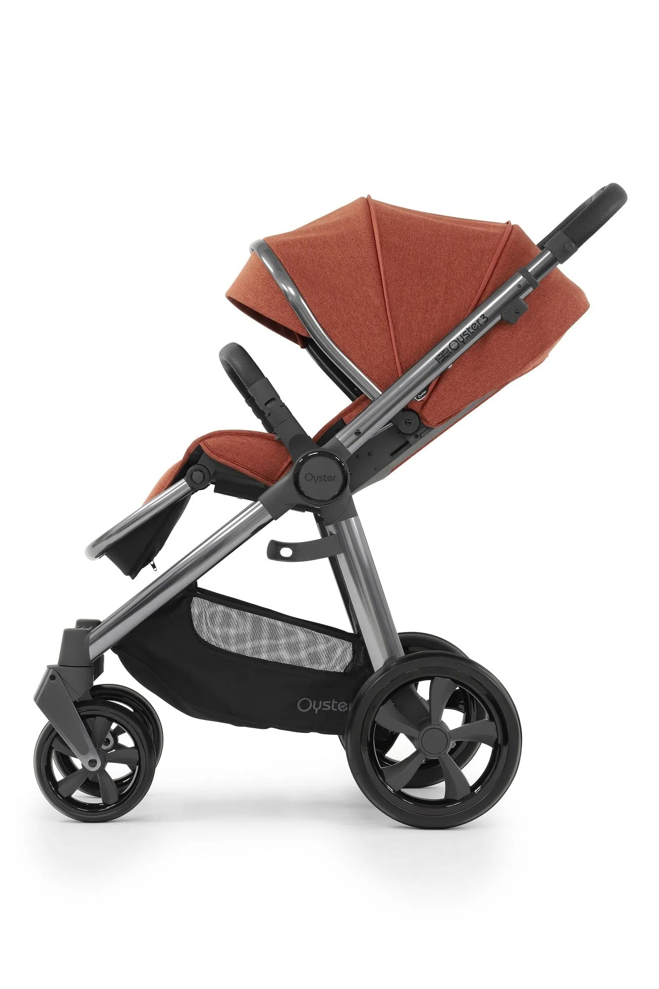 Oyster 3 Stroller Complete Bundle - Gun Metal / Ember