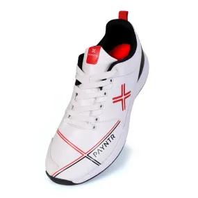 Payntr Spike Cricket Shoes - White/Black