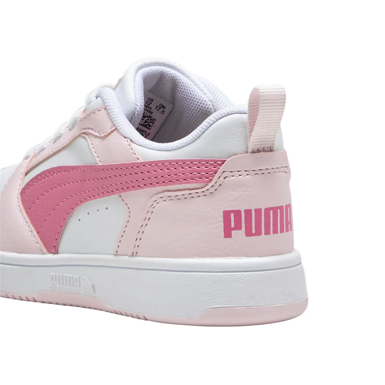 Puma Rebound v6 girls' sneakers shoe 396742-08 white-pink