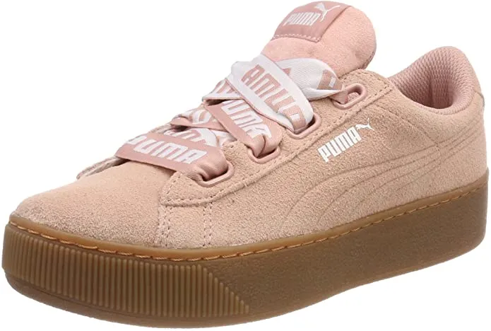 Puma women's sneakers with wedge Vikky Ribbon Bold 365314 02 peach