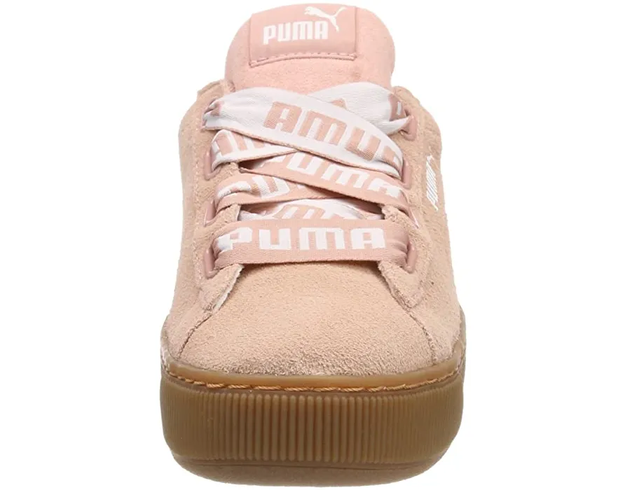 Puma women's sneakers with wedge Vikky Ribbon Bold 365314 02 peach