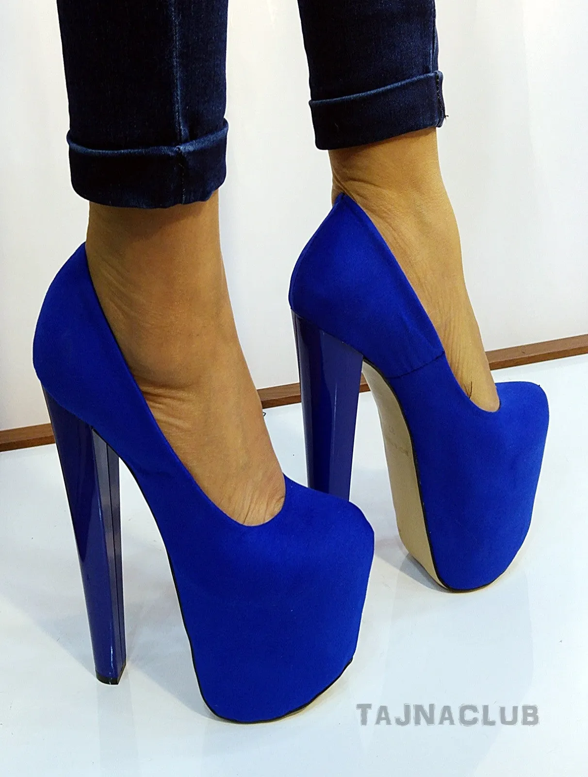 Saxe Blue High Heel Shoes