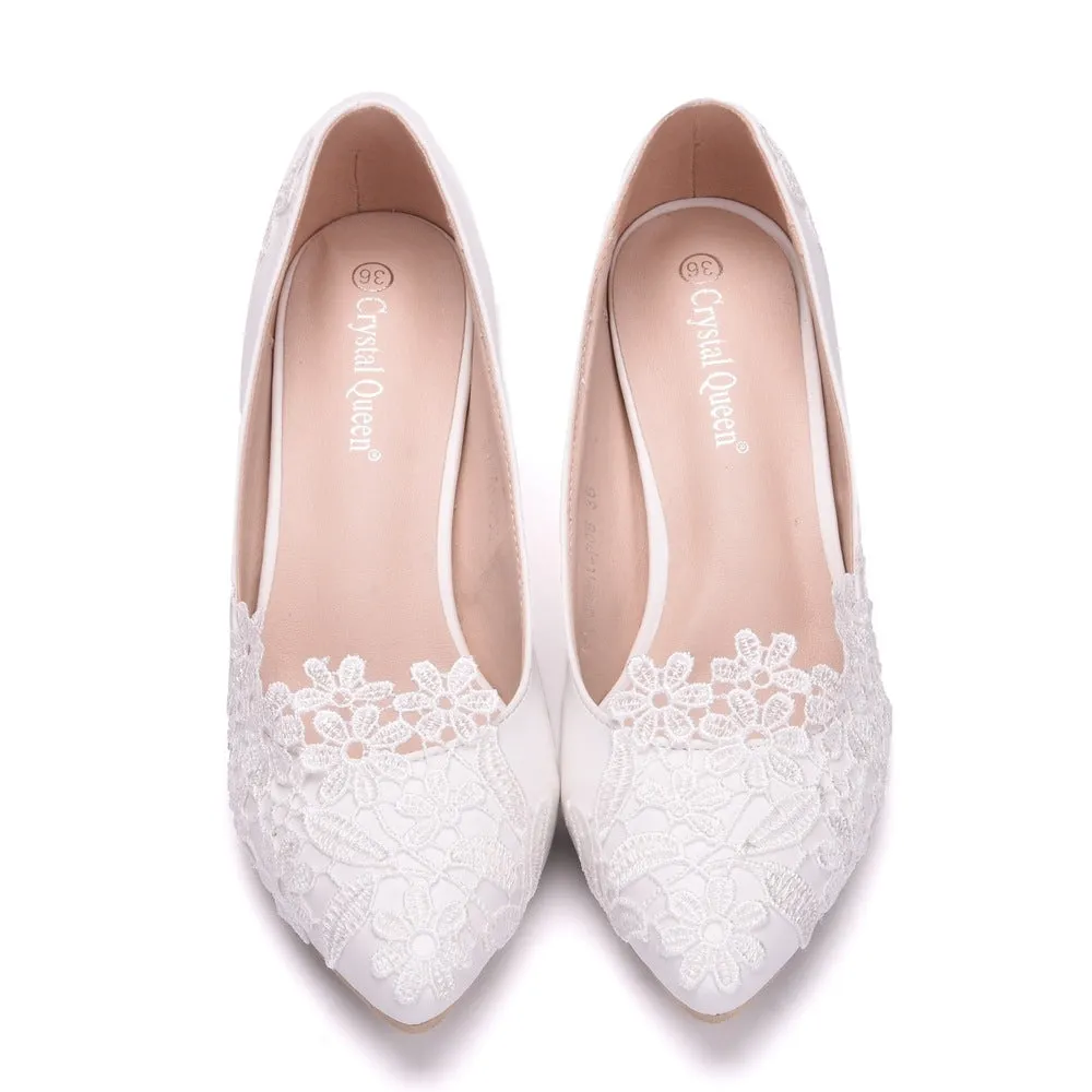 The Georgina Wedding Bridal Lace Heels