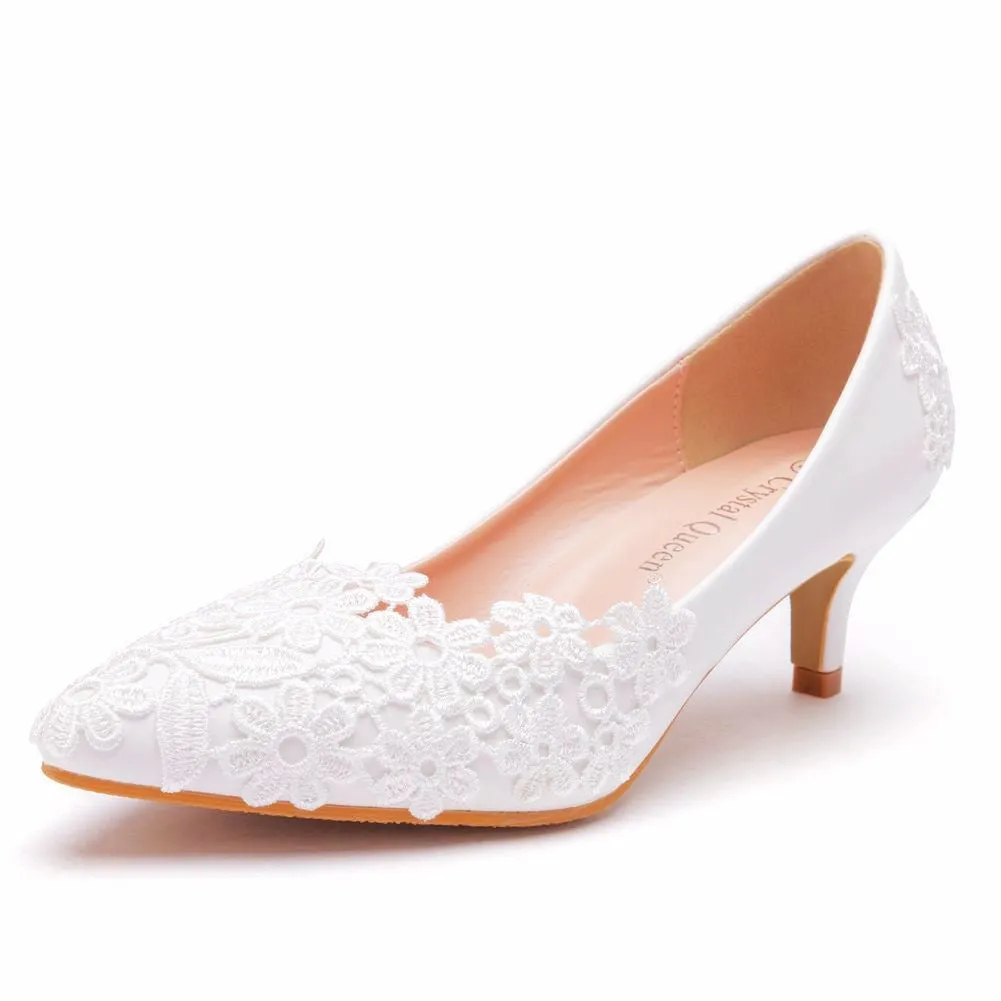 The Georgina Wedding Bridal Lace Heels