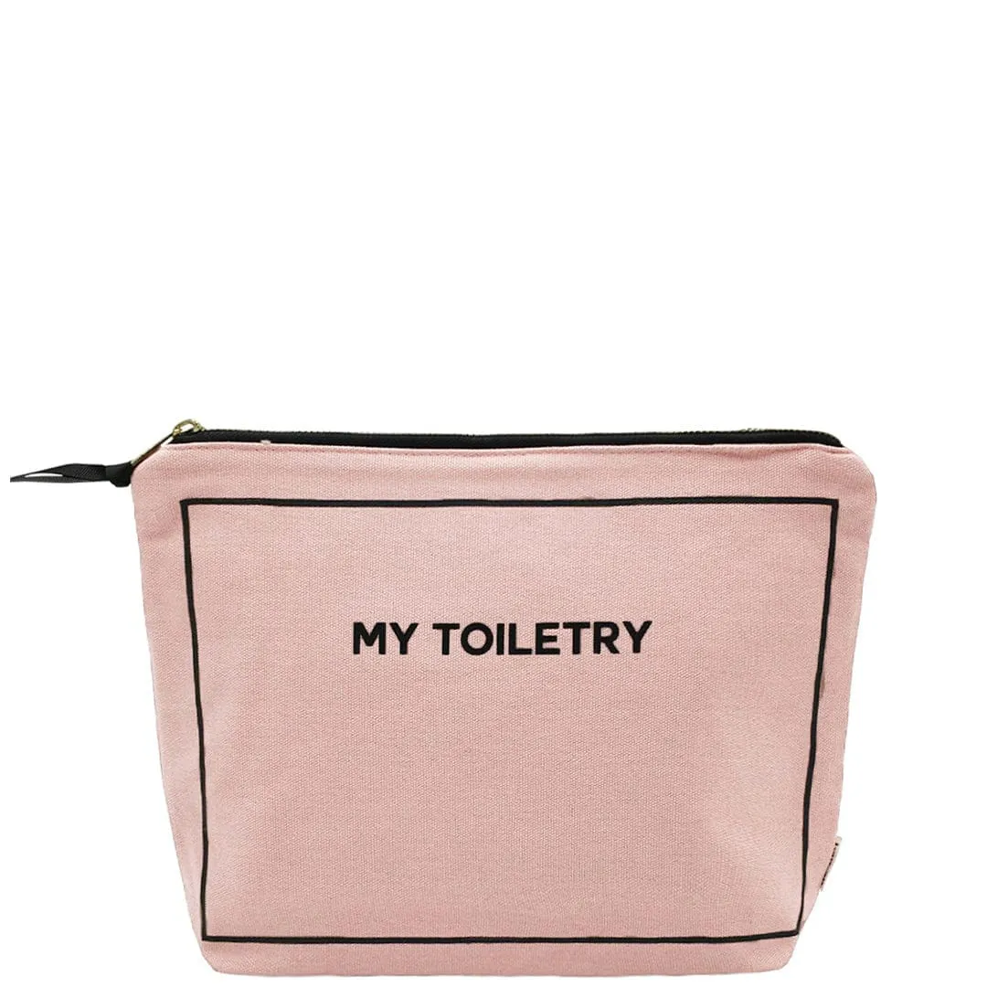 Toiletry Pouch with Coated Lining, Pink/Blush