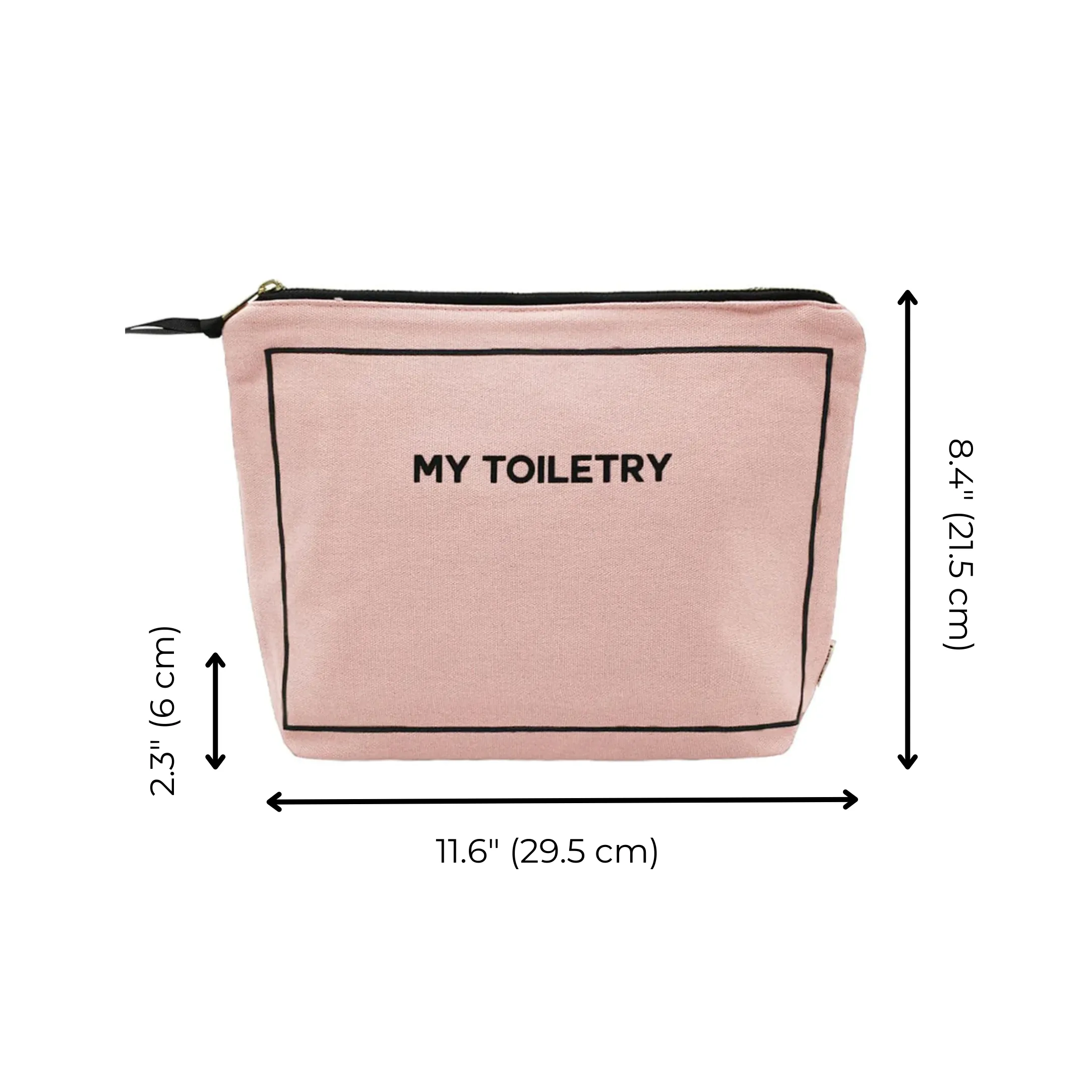 Toiletry Pouch with Coated Lining, Pink/Blush