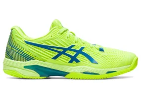 Women's Asics Solution Speed FlyteFoam 2, Hazard Green/Reborn Blue, 8 B Medium