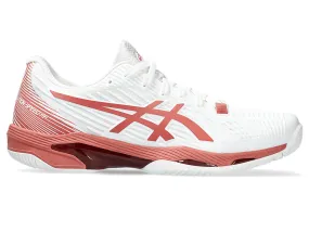 Women's Asics Solution Speed FlyteFoam 2, White/Light Garnet, 9 B Medium