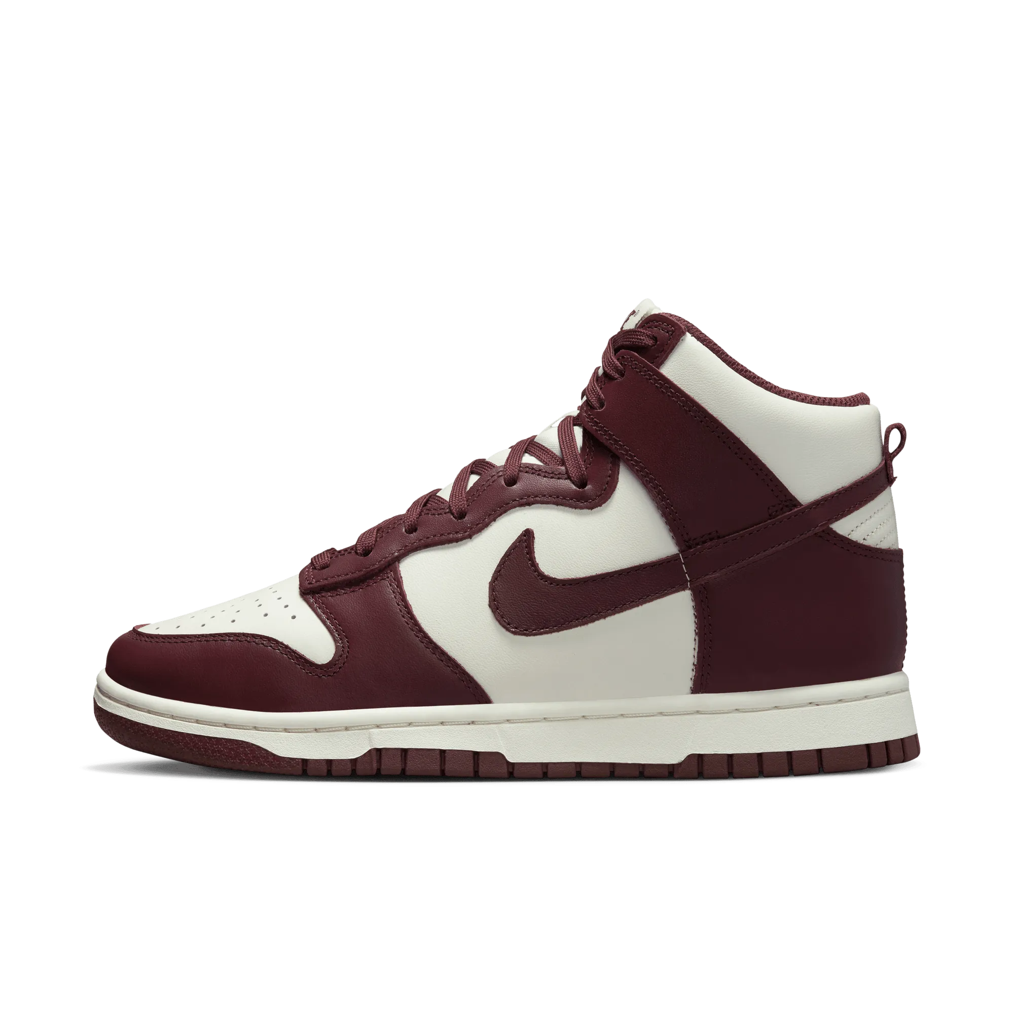 WOMEN'S NIKE DUNK HIGH - BURGUNDY CRUSH/BURGUNDY CRUSH-SAIL