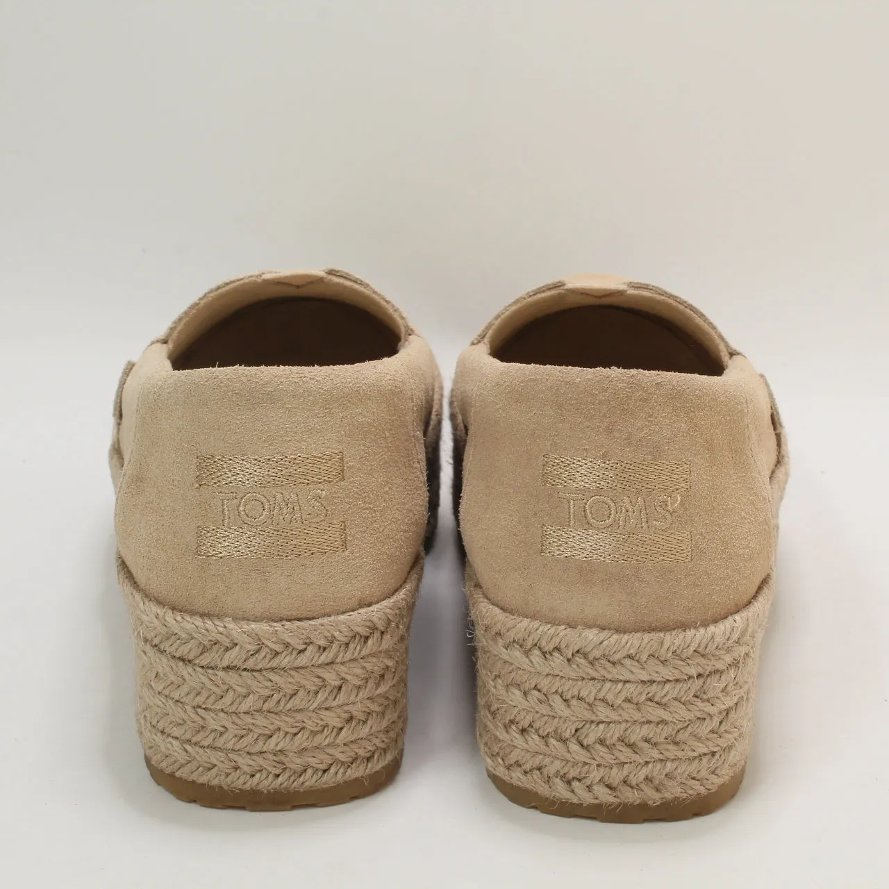 Womens Toms Valencia Espadrille Oatmeal Suede Uk Size 3